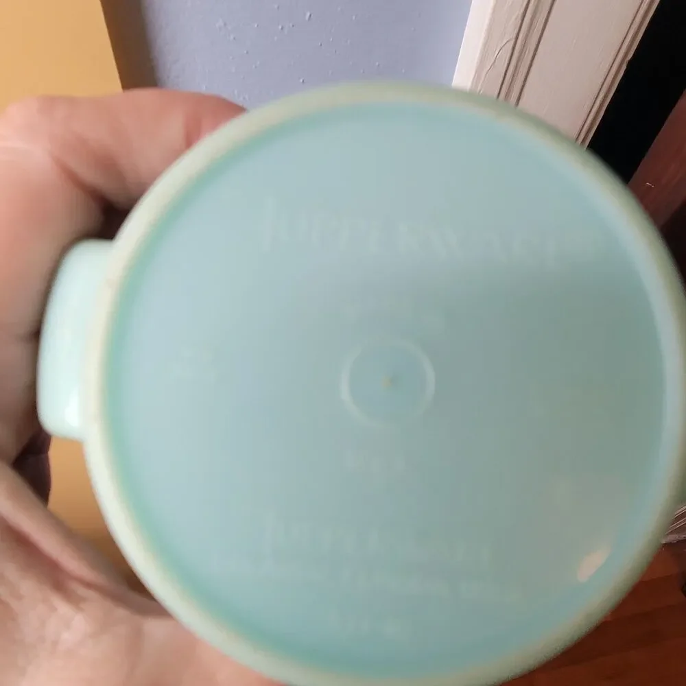 Vntg Tupperware Turquoise Flip Lids Plastic Sugar & Creamer Some Discoloration